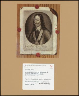 A Trompe L'oeil With An Engraving Of Charles Attached To A Panel