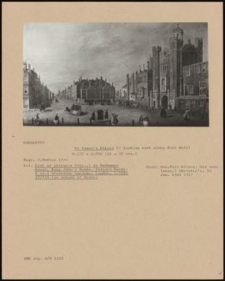 St James's Palace (? Looking East Along Pall Mall)