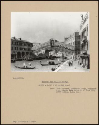 Venice: The Rialto Bridge