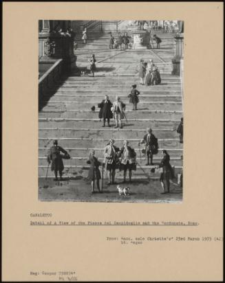 detail Of A View Of The Piazza Del Campidoglio And The Cordonata, Rome.