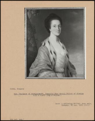 Mrs. Chalmers Of Pittencrieff, Formerly Miss Grizil Miller Of Glenlee