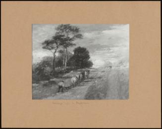 A Landscape With A Ploughman And Horses At Work