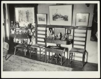 Interior of "The Darrag", Showing Sussex Rush-Seated Chairs Designed by William Morris for Ford Madox Brown