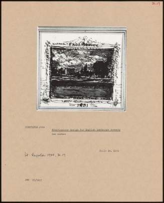 Frontispiece Design For English Landscape Scenery