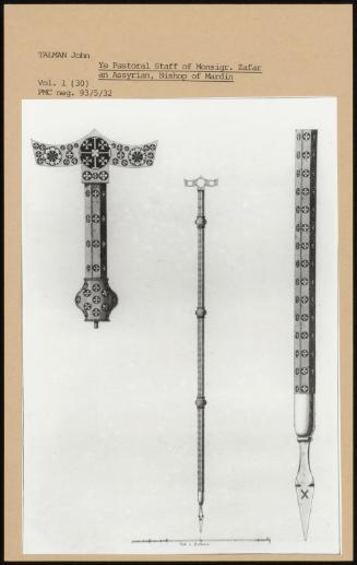 Ye Pastoral Staff Of Monsigr Zafar An Assyrian, Bishop Of Mardin