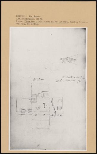 F 44v: Plan For A Staircase At Mr Dutrees, Austin Friars,