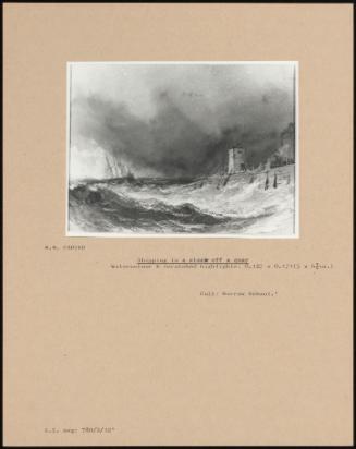 Shipping In A Storm Off A Quay