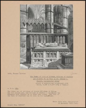 The Tombs Of John Of Eltham, William Of Windsor And Blanche De La Tour In St Edmund's Chapel, Westminster Abbey