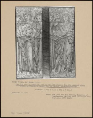 The Six Days Of Creation, Two Of The Sic Studies For The Stained Glass Window At Middleton Cheney Parish Church, Northamptonshire.