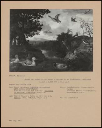 Ducks And Other Birds About A Stream In An Italianate Landscape