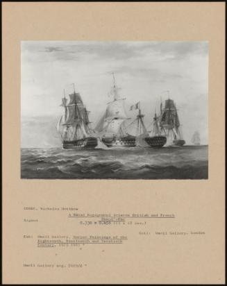 A Naval Engagement Between British And French Men-O'-War