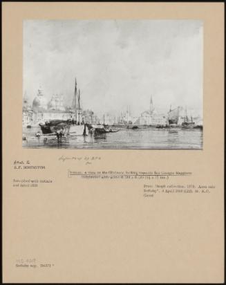 Venice, A View On The Giudecca Looking Towards San Gloria Maggiore