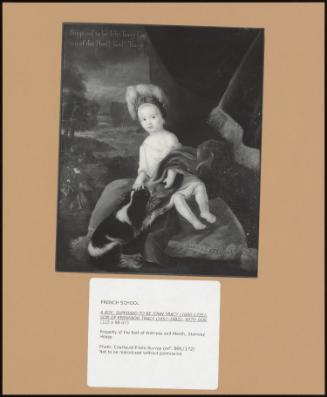 A BOY SUPPOSED TO BE JOHN TRACY (1680 - 1735), SON OF FERNANDO TRACY (1661 - 1682); WITH DOG