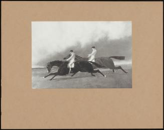 Lancelot' & 'Maroon' Two Race Horses Owned By The Marquis Of Westminster Brushing 1st X 2nd In The Steeger