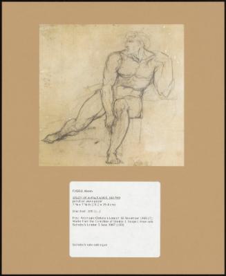 STUDY OF A MALE NUDE, SEATED