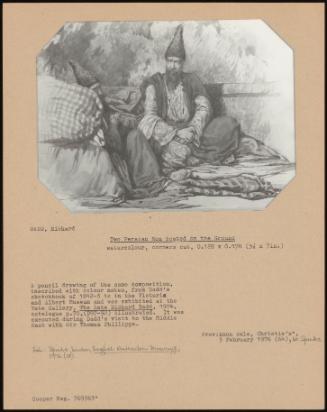 Two Persian Seated On The Ground