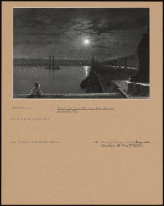 Rouen: Lights On The Seine From The Pont Du Pierre 1878