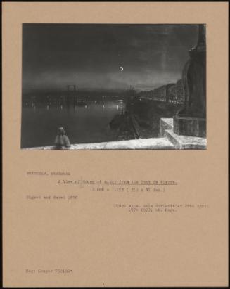 A View Of Rouen At Night From The Pont De Pierre.