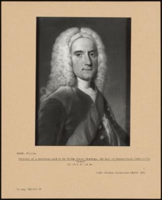 Portrait Of A Gentleman Said To Be Philip Dormer Stanhope, 4th Earl Of Chesterfield (1694- (1773)