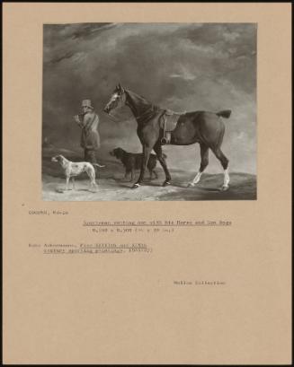 Sportsman Setting Out With His Horse And Gun Dogs