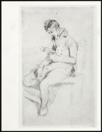 A Young Man Seated Reading