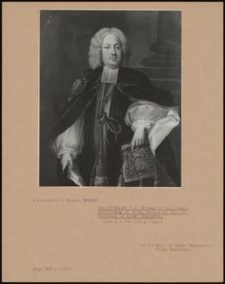 John Gilbert D. D. Bishop Of Salisbury, Archbishop Of York, Father Of The 1st Countess Of Mount Edgcumbe.