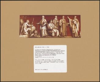 Studies Of Famous Personages, Originally Forming A Frieze Around The Cornice Of A Library, Now Divided Into Twelve Panels – From The Left: St Jerome, Jacques Benigne Bossuet, Thomas More, Isaac Watts, And Possible St Gregory