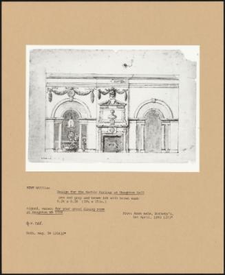 Design For The Marble Parlour At Houghton Hall