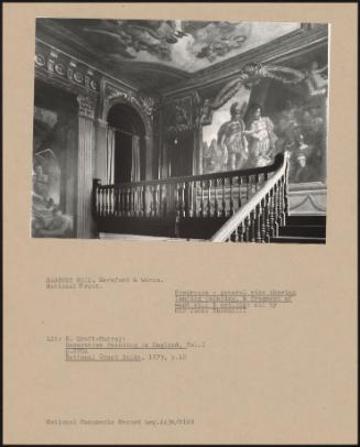 Staircase – General View Showing Landing Painting, & Fragment Of West Wall & Ceiling